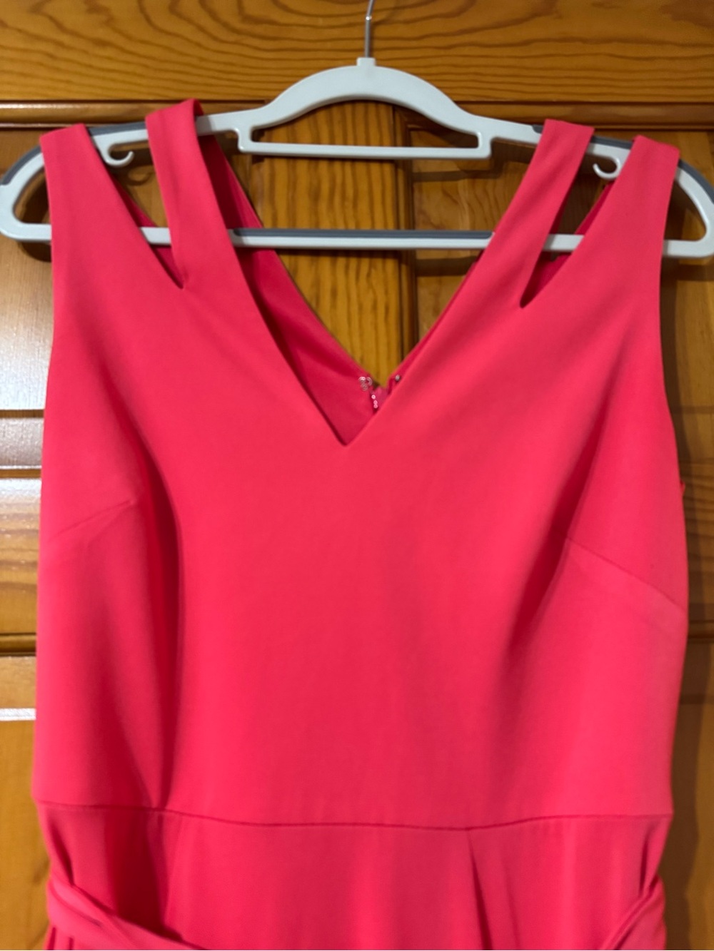Vince Camuto Hot Pink High-Low V-Neck Dress - Picture 2 of 4